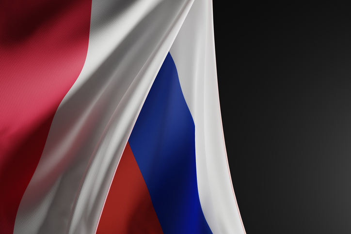 flaga Rosji i Polski